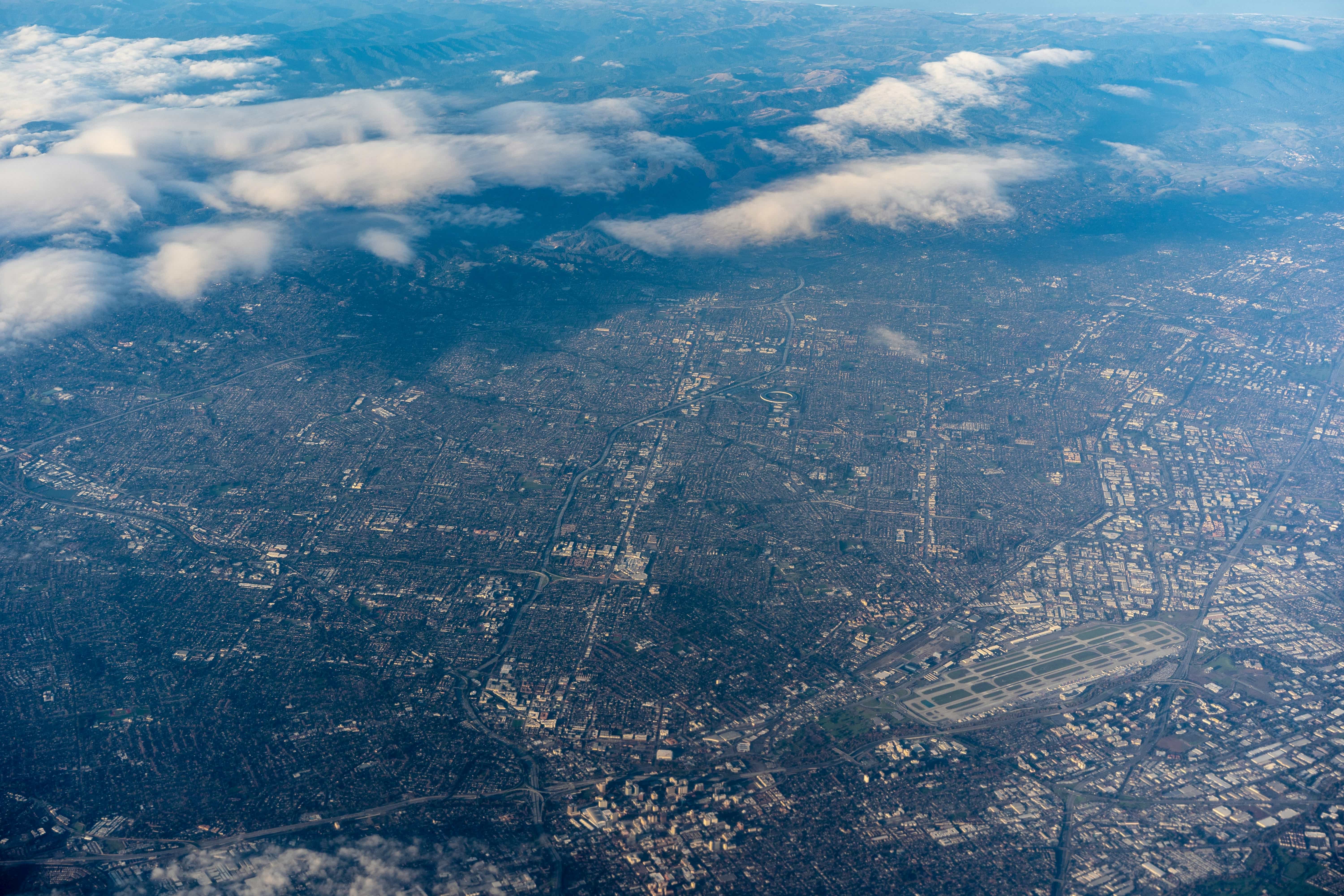 aerial view of the Bay Area